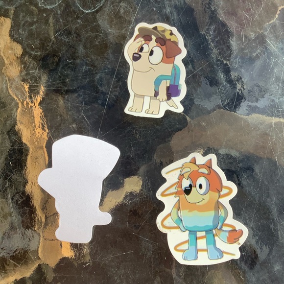3 Different Color Cartoon Dog Stickers 2 1/2 inches long - Picture 6 of 7
